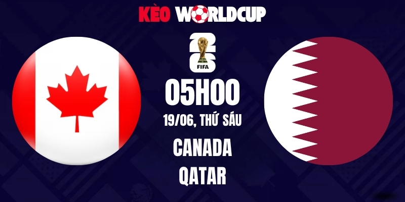 Soi kèo Canada vs Qatar - 05h00 ngày 19/06/2026 | World Cup 2026